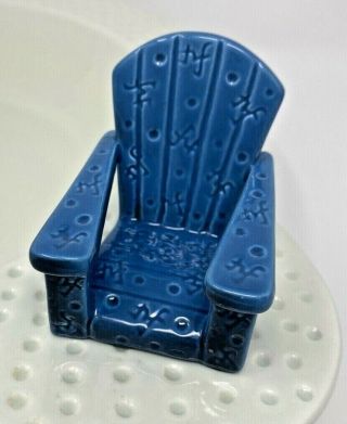 Nora Fleming Mini Blue Adirondack Beach Chair (old Style) - Rare Retired