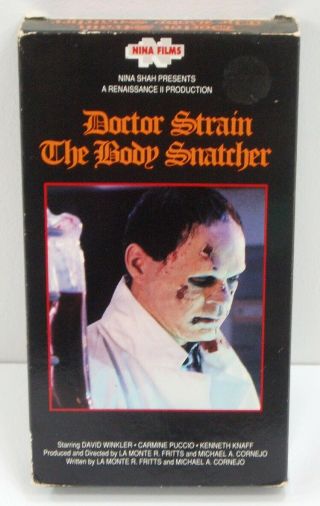 Rare Doctor Strain The Body Snatcher Vhs Nina Films Oop Zombie Horror