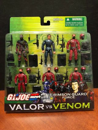 Gi Joe Valor Vs Venom Crimson Guard Force 6 Pack Dela2140
