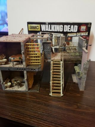 Walking Dead Mcfarlane Building Construction Set Prison Catwalk,  Prison Cell