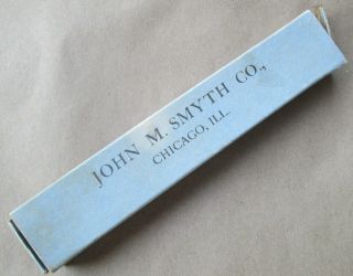 Rare 19th Cen Eye Drop Filler Fountain Pen 14k John M.  Smyth Co Chic.  Box Papers
