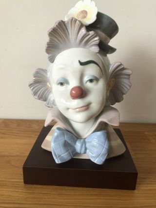 Lladro Rare Collectibles Porcelain Hand Made Clown Head Star Struck 5610