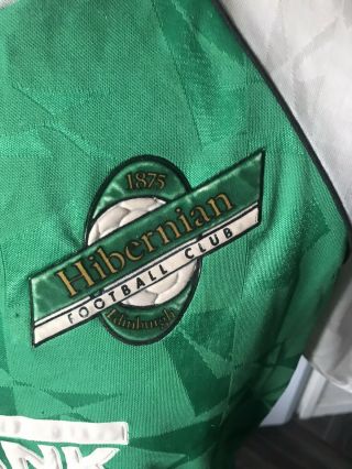 Very Rare Vintage Hibernian Hibs Football Shirt 90 M 38/40 2