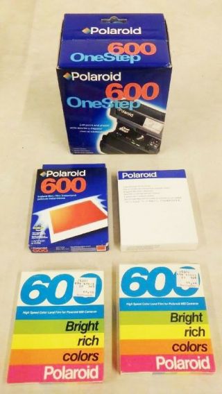 Polaroid 600 One Step Instant Film Camera,  4 Packages Of Film Rare
