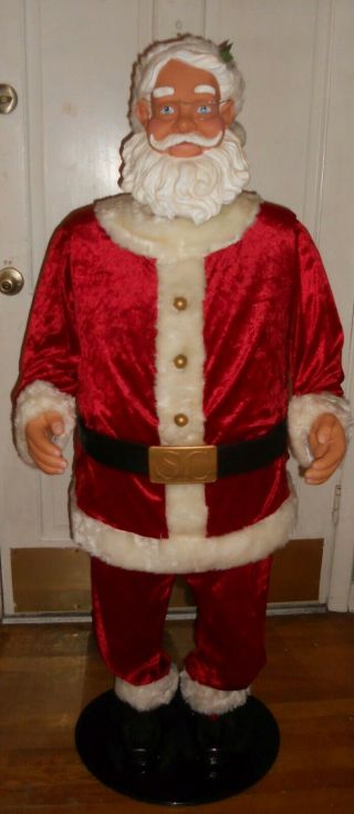 Rare Gemmy Life Size 5ft Christmas Animated Singing Dancing Santa Claus Boxed