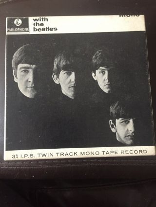 The Beatles : With The Beatles.  Very Rare Uk Twin Track Mono Reel To Reel Tape