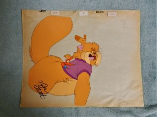 Rare Orig.  Signed Don Bluth An American Tail Animation Production Cel,  13.  5 " X16.  5 "