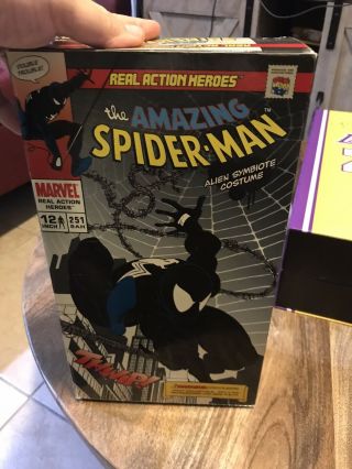 Medicom 1/6 Rah Real Action Heroes Black Symbiote Spider - Man Figure Rare