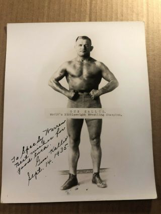 Extremely Rare Very Early Autographed 8/10 Wrestling Photo 