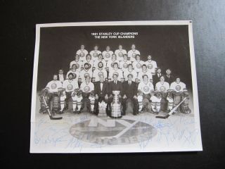 Rare Autographed Team Photo - 1981 York Islanders Stanley Cup Champions