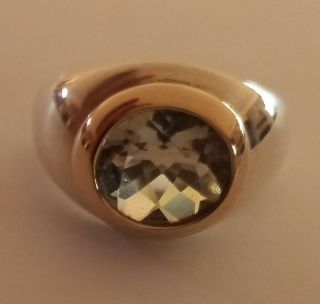 Rare Retired James Avery Sterling Silver 14k Gold Parsiolite Ring Size 7