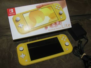 Nintendo Switch Lite Handheld Console Banana Yellow Rarely Played W/ Box