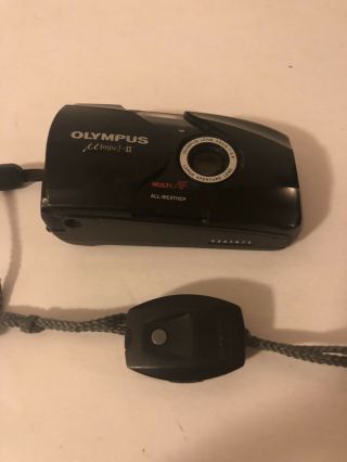 Olympus Mju: Ii Point And Shoot 35mm Film Camera Rare With Remote.