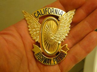 Rare California Highway Patrol Hat Device Badge Blackinton Early 