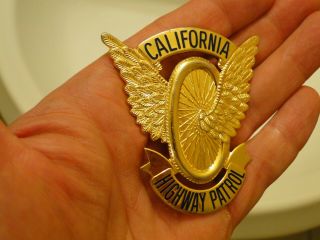 RARE California Highway Patrol Hat Device badge Blackinton early ' 80s 2