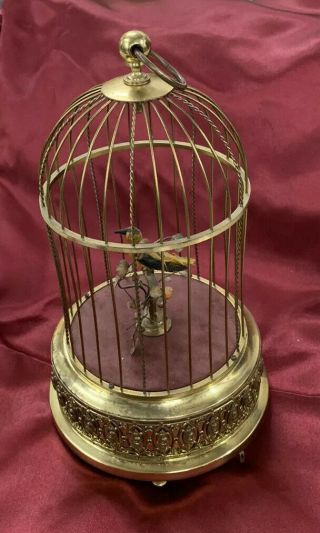 Rare Vintage German Karl Griesbaum Ken/d Bird In Cage Fully Functional