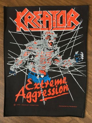Kreator Uber Rare Extreme Aggression Backpatch Vintage 90s Patch Slayer