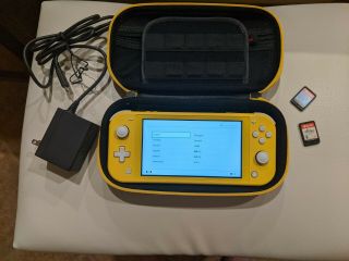Nintendo Switch Lite - Rare Yellow - - With Charger,  Case,  And Games