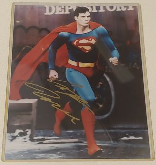 Rare Christopher Reeves Signed Superman Photo W/coa Late 90 