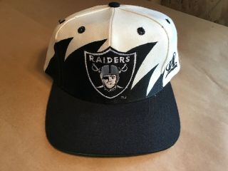 Vintage NFL Los Angeles Raiders Sharktooth Snapback Hat 80s Logo Athletic RARE 2