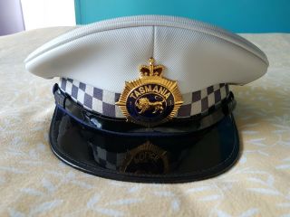 Cap,  Casquette Tasmania Police Australie Obsolète 1980,  Bon état Et Rare