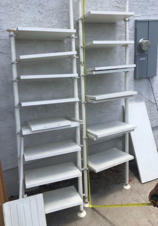 Stolmen Ikea System Discontinued & Rare 16 Shelves With Railing With Shoe Shelf