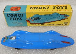 Rare Vintage Corgi 153a Proteus Campbell Bluebird Record Car Boxed