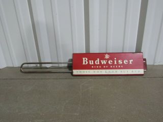 Rare Vintage Budweiser King Of Beers Metal Door Push Advertising Sign