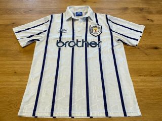 Manchester City Vintage Third Kit Football Shirt 1993/95 Rare Vgc Liam Gallagher
