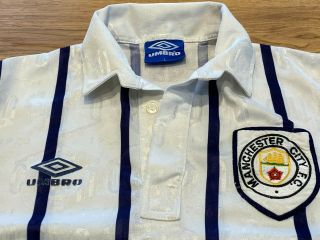 Manchester City Vintage Third Kit Football Shirt 1993/95 Rare VGC Liam Gallagher 2