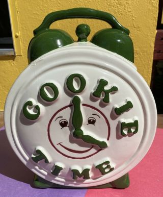 Rare Vintage “cookie Time” Cookie Jar By Treasure Craft As Seen On “friends”