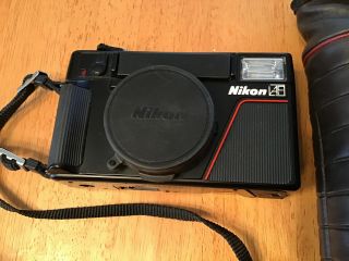 1980’s Nikon L35 AF Film Camera,  Point And Shoot,  With Case,  Rare,  HTF,  EUC 2