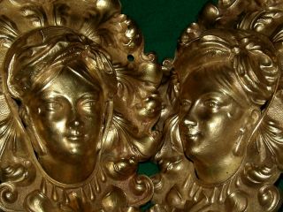 Rare antique bronze billiard pocket – Girl with hat 3