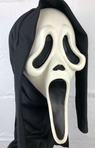 Rare Vintage Easter Unlimited Scream Ghostface Mask Mk Stamp Glows Fun World Rds