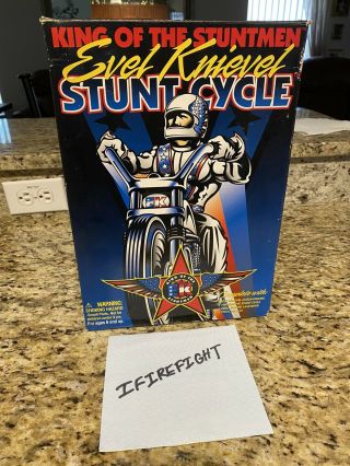 Vintage Evel Knievel Stunt Cycle King Of The Stuntmen Rare Red Figure