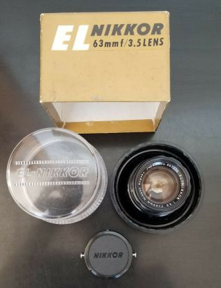 Nikon El Nikkor F3.  54 / 63mm Enlarger Lens (rare Specs)