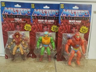 Motu 2020 Masters Of The Universe Origins Walmart Beast Man/man At Arms/ Teela
