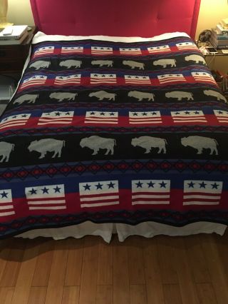 Pendleton Beaver State Blanket Home Of The Roaming Buffalo 64”x80” Rare