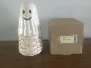 Longaberger Halloween Boo Ghost Basket Set Rare