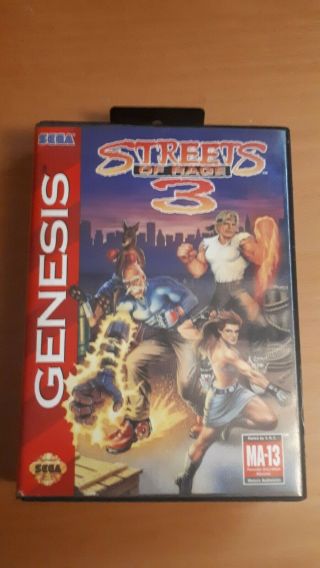 Streets Of Rage 3 (sega Genesis,  1994) W/box,  Instr 100 Authentic Rare Cib