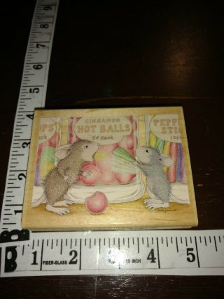 House mouse,  great balls of fire,  rare,  colorful,  stampabilities,  C55,  rubber,  wood 2