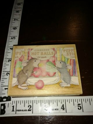 House mouse,  great balls of fire,  rare,  colorful,  stampabilities,  C55,  rubber,  wood 3