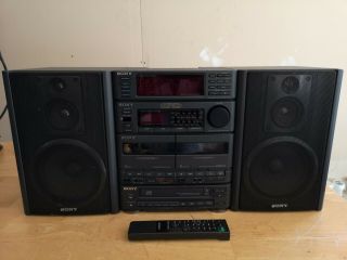 Rare Sony Mhc - 1500 Mini Hi - Fi Component System With 2 Ss - H1500 Speakers