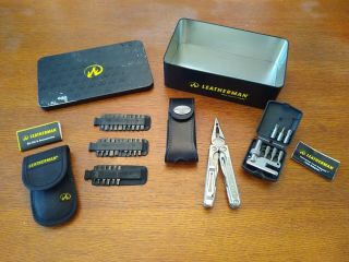 Leatherman Charge Tti Titanium With Rare Universal Adapter Bit Kit Usa