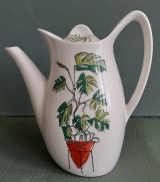 Rare Midwinter Coffee Pot Plant Life By Terence Conran 1956