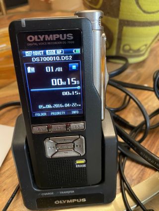 Olympus Professional Dictation System/Recorder DS - 7000,  Rare Find Ships 3