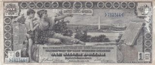 1 Silver Dollar Vg Banknote From United States 1886 Educational Serie Rare