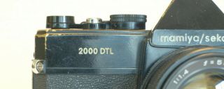 Rare Collectible Mamiya Sekor 2000 DTL 35mm Film Camera with 55mm f1.  4 Lens 2