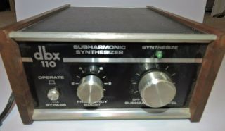 Dbx 110 Subharmonic Synthesizer 1u Rack Sub Bass Generator Ultra Rare F/s