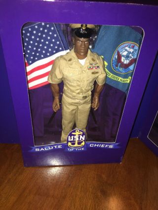 Hasbro Gi Joe Us Navy Salute To The Chiefs Figure Mib African American Version